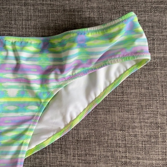 Green purple tie dye inspired hipster bikini L - Picture 2 of 9